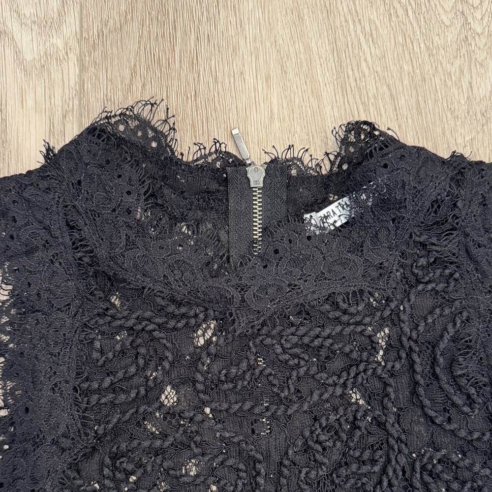 Zara Black Lace Crop Top - Picture 3 of 7